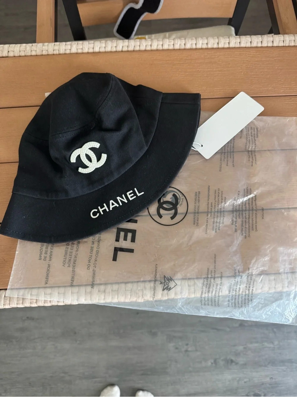Black Bucket Hat with White CC Logo